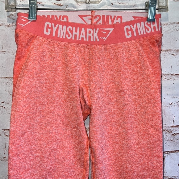 Gymshark Pants Womens Small Pink Flex Legging Peach Coral Capri Athletic Active - Picture 2 of 7